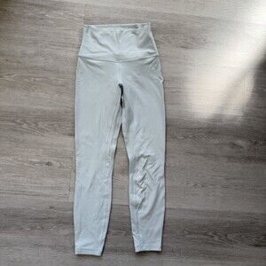 Lululemon Align Leggings High-Rise Pant Size 4 Pale Blue Mint Nulu Yoga EUC